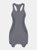 SLATE GREY SCULPT DRESS
